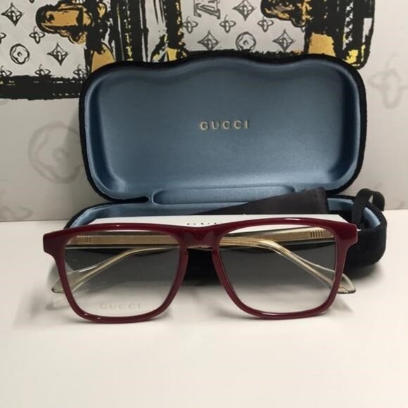 Gucci Burgundy Eyeglasses GG0561o 003 - Picture 4 of 12